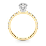 14kt White Gold 3/8 Carat TW SI1-SI2 G-H Diamond Semi-Mount Engagement Ring Setting - STYLE 