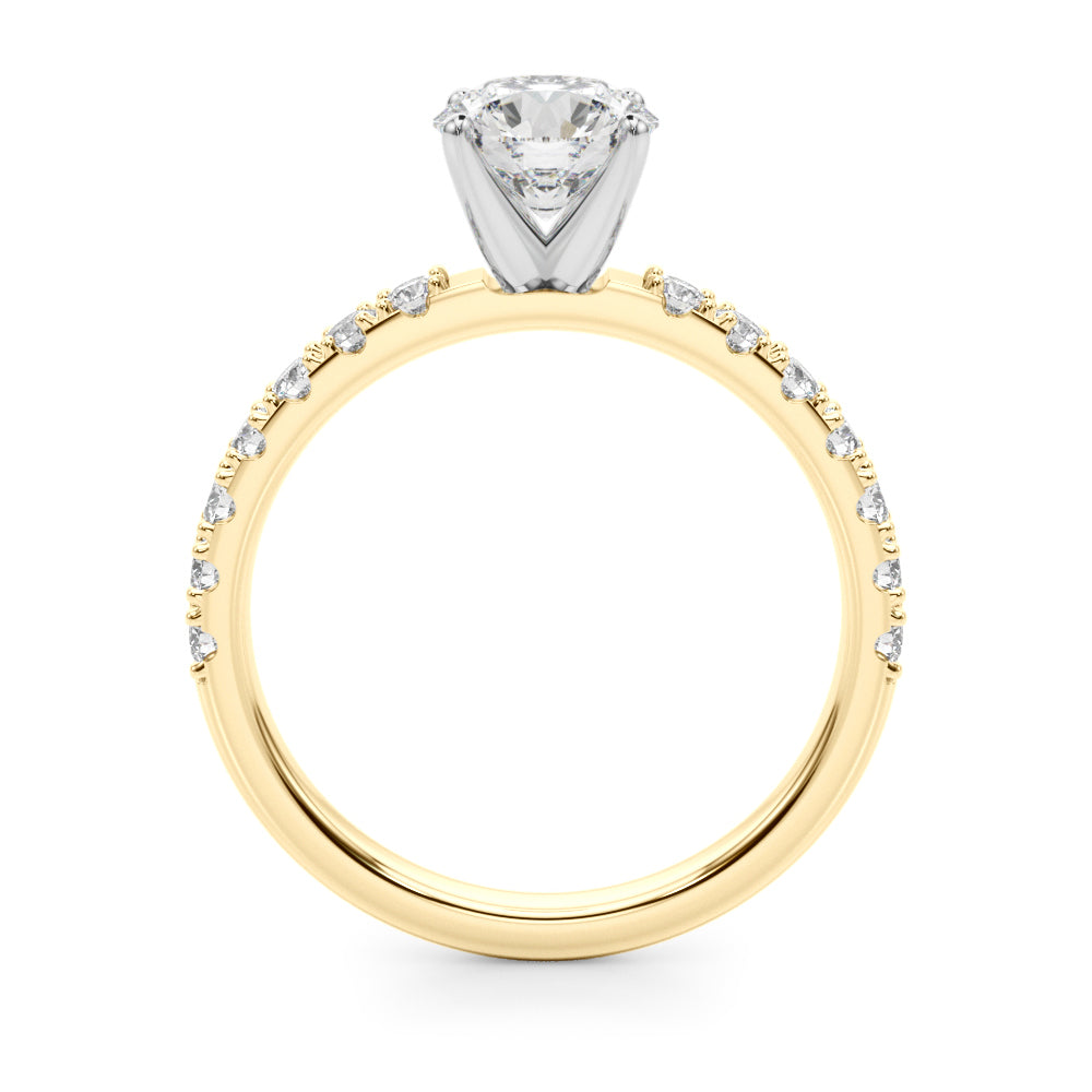 14kt White Gold 3/8 Carat TW SI1-SI2 G-H Diamond Semi-Mount Engagement Ring Setting - STYLE 