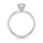 14kt White Gold 3/8 Carat TW SI1-SI2 G-H Diamond Semi-Mount Engagement Ring Setting - STYLE 