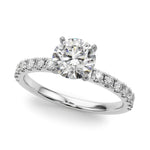 14kt White Gold 3/8 Carat TW SI1-SI2 G-H Diamond Semi-Mount Engagement Ring Setting - STYLE 