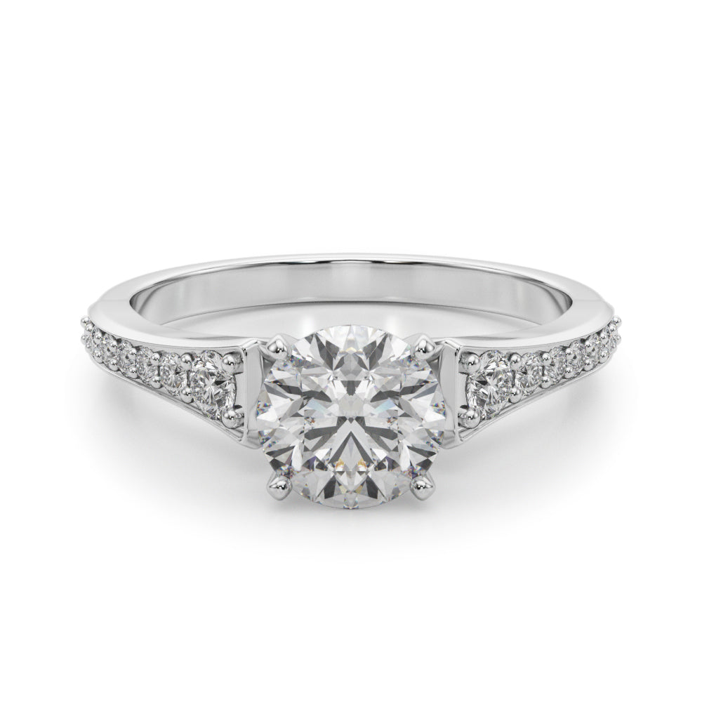Elegant 14kt White Gold Diamond Remount Ring (2.55 DWT, 1/4 CTW SI1-SI2 G-H)