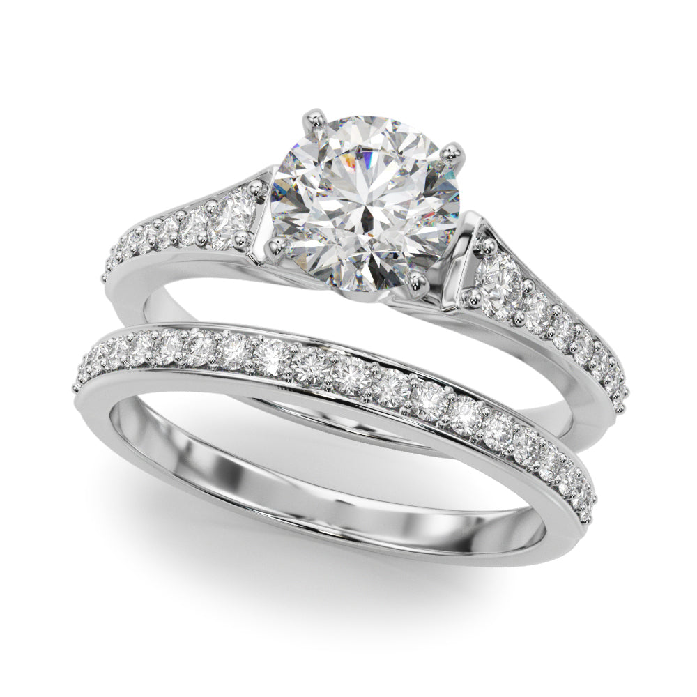 Elegant 14kt White Gold Diamond Remount Ring (2.55 DWT, 1/4 CTW SI1-SI2 G-H)
