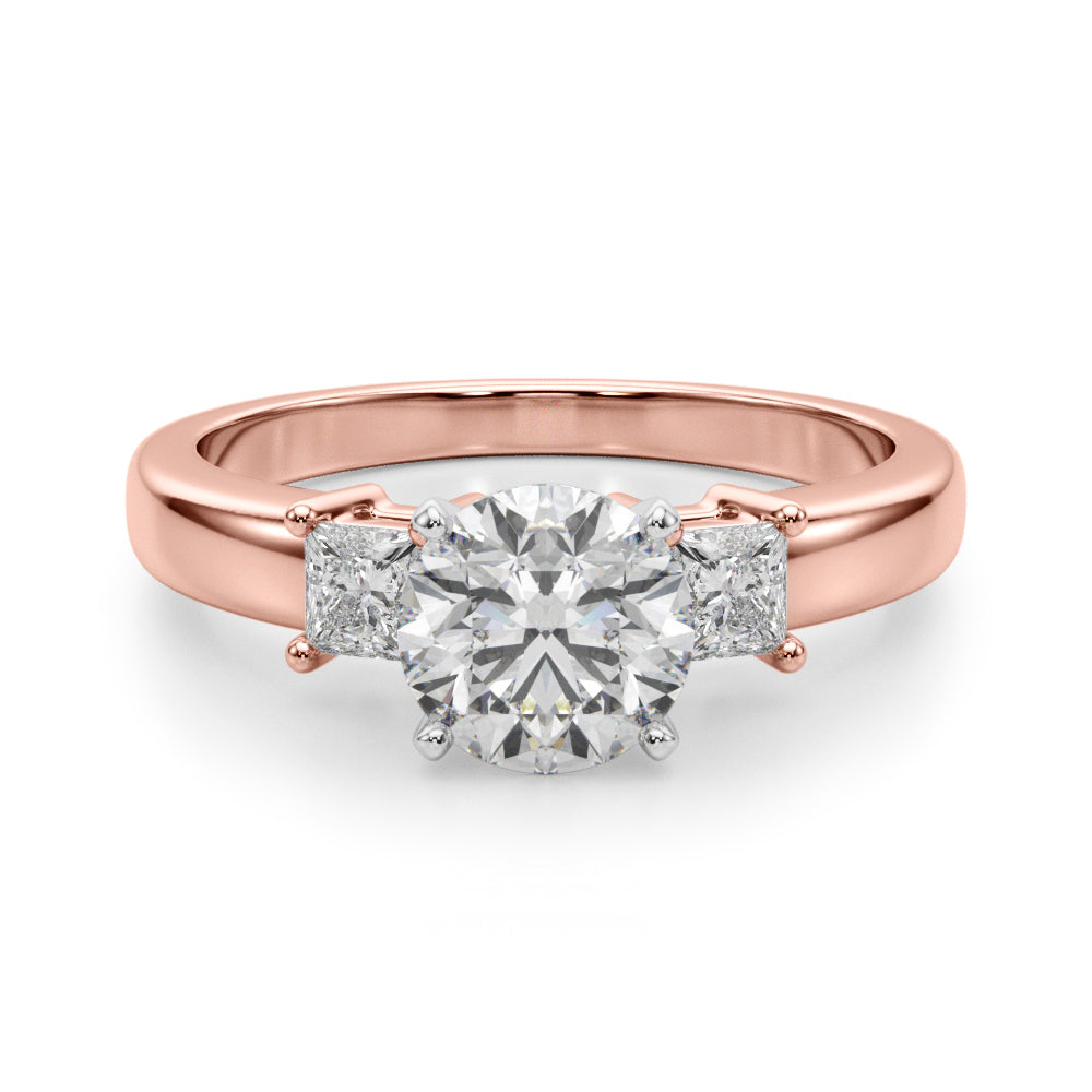 Elegant 14kt White Gold Solitaire Engagement Ring Setting with 1/3 ct TW SI1-SI2 G-H Diamonds - Style 