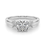 Elegant 14kt White Gold Solitaire Engagement Ring Setting with 1/3 ct TW SI1-SI2 G-H Diamonds - Style 