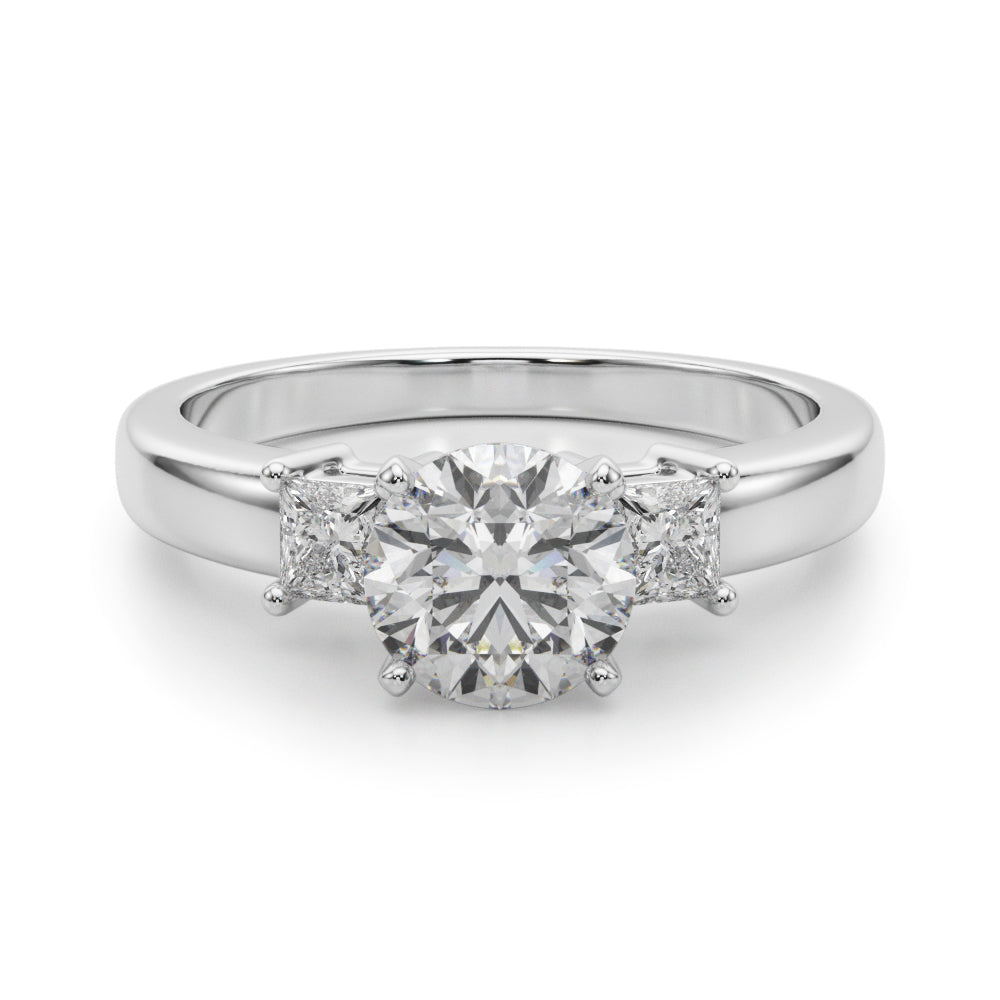 Elegant 14kt White Gold Solitaire Engagement Ring Setting with 1/3 ct TW SI1-SI2 G-H Diamonds - Style 