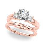 Elegant 14kt White Gold Solitaire Engagement Ring Setting with 1/3 ct TW SI1-SI2 G-H Diamonds - Style 
