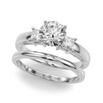 Elegant 14kt White Gold Solitaire Engagement Ring Setting with 1/3 ct TW SI1-SI2 G-H Diamonds - Style 