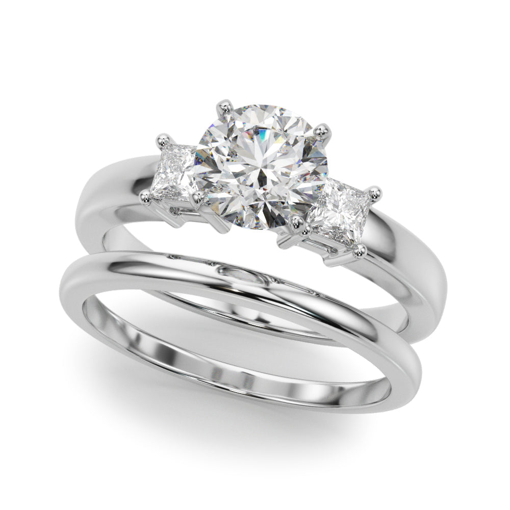 Elegant 14kt White Gold Solitaire Engagement Ring Setting with 1/3 ct TW SI1-SI2 G-H Diamonds - Style 