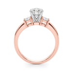 Elegant 14kt White Gold Solitaire Engagement Ring Setting with 1/3 ct TW SI1-SI2 G-H Diamonds - Style 