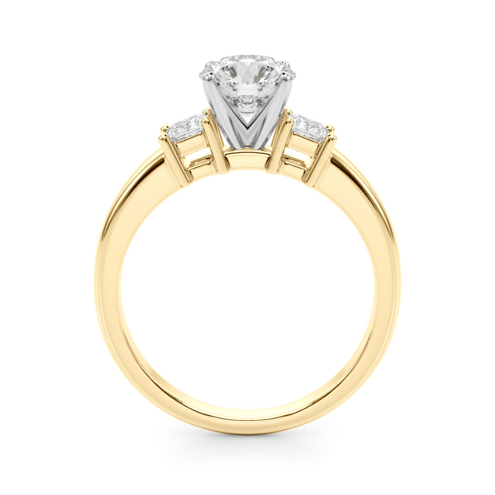 Elegant 14kt White Gold Solitaire Engagement Ring Setting with 1/3 ct TW SI1-SI2 G-H Diamonds - Style 