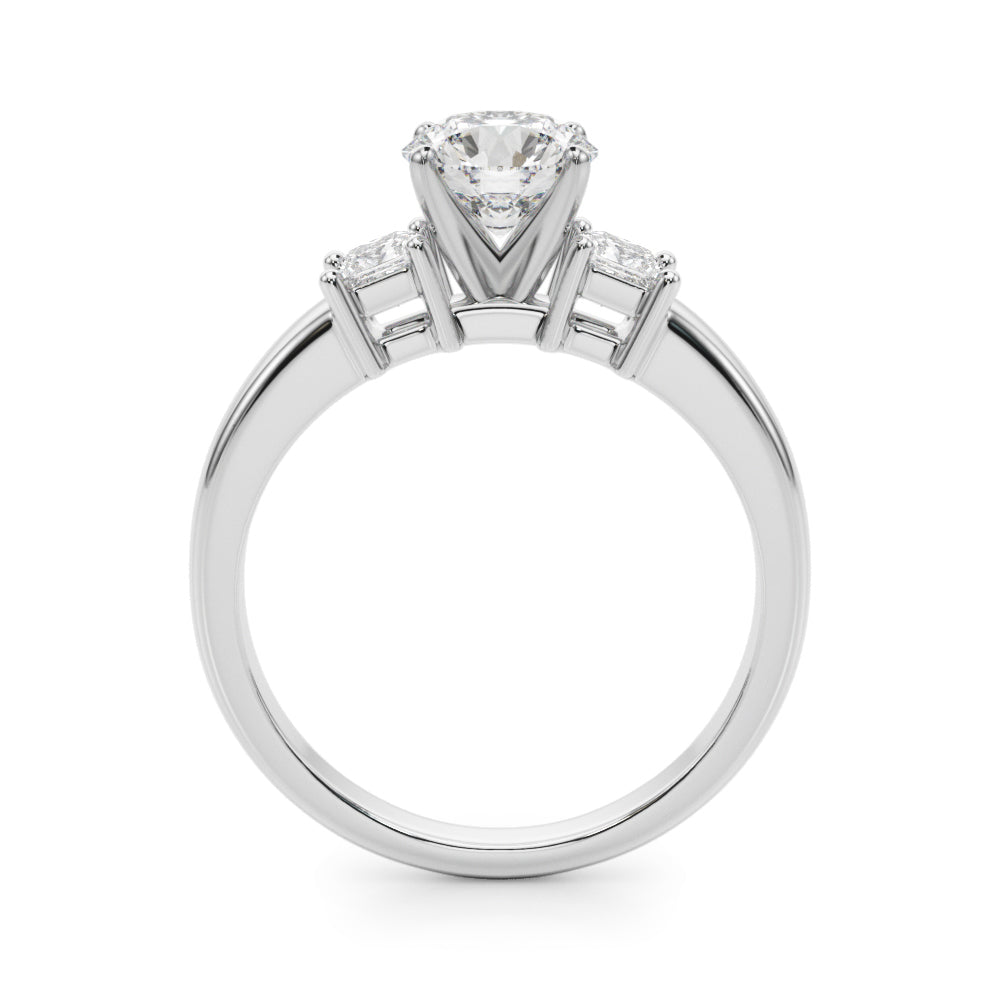 Elegant 14kt White Gold Solitaire Engagement Ring Setting with 1/3 ct TW SI1-SI2 G-H Diamonds - Style 
