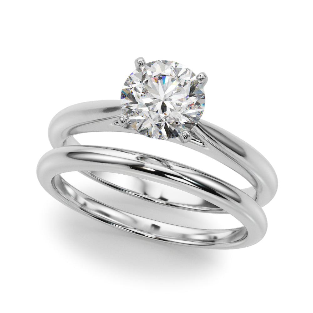 Elegant 14kt White Gold Remount Ring Setting - Style 