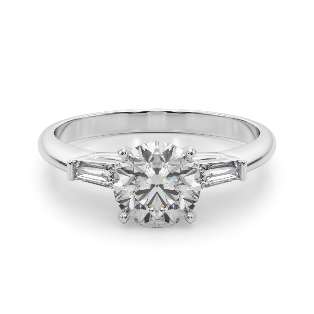 Elegant 14kt White Gold Remount Ring with 1/5 ct TW SI1-SI2 G-H Diamond Accents