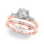 Elegant 14kt White Gold Remount Ring with 1/5 ct TW SI1-SI2 G-H Diamond Accents