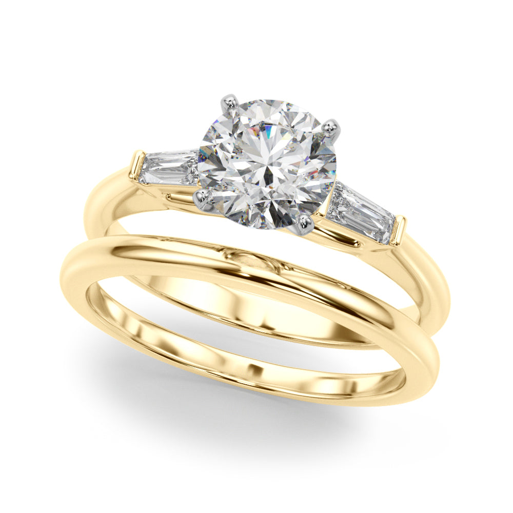 Elegant 14kt White Gold Remount Ring with 1/5 ct TW SI1-SI2 G-H Diamond Accents