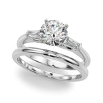 Elegant 14kt White Gold Remount Ring with 1/5 ct TW SI1-SI2 G-H Diamond Accents