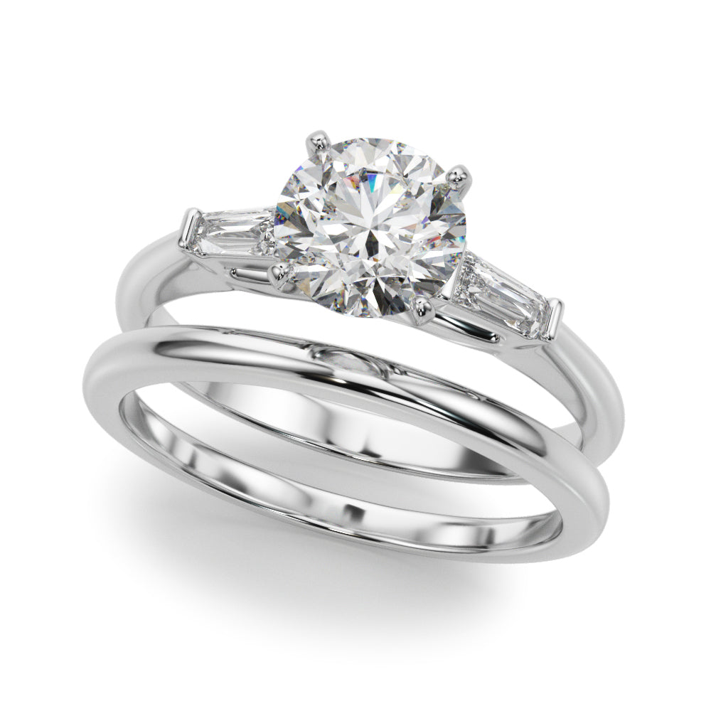 Elegant 14kt White Gold Remount Ring with 1/5 ct TW SI1-SI2 G-H Diamond Accents