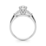 Elegant 14kt White Gold Remount Ring with 1/5 ct TW SI1-SI2 G-H Diamond Accents