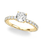 Exquisite 14kt White Gold Semi-Mount Cushion Cut Engagement Ring Setting - STYLE 