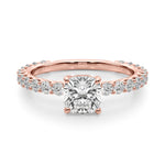 Exquisite 14kt White Gold Semi-Mount Cushion Cut Engagement Ring Setting - STYLE 