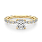 Exquisite 14kt White Gold Semi-Mount Cushion Cut Engagement Ring Setting - STYLE 