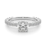 Exquisite 14kt White Gold Semi-Mount Cushion Cut Engagement Ring Setting - STYLE 