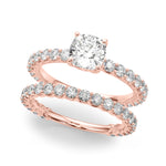 Exquisite 14kt White Gold Semi-Mount Cushion Cut Engagement Ring Setting - STYLE 