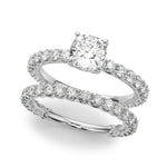 Exquisite 14kt White Gold Semi-Mount Cushion Cut Engagement Ring Setting - STYLE 