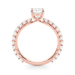 Exquisite 14kt White Gold Semi-Mount Cushion Cut Engagement Ring Setting - STYLE 