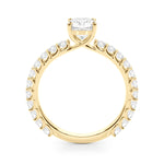 Exquisite 14kt White Gold Semi-Mount Cushion Cut Engagement Ring Setting - STYLE 