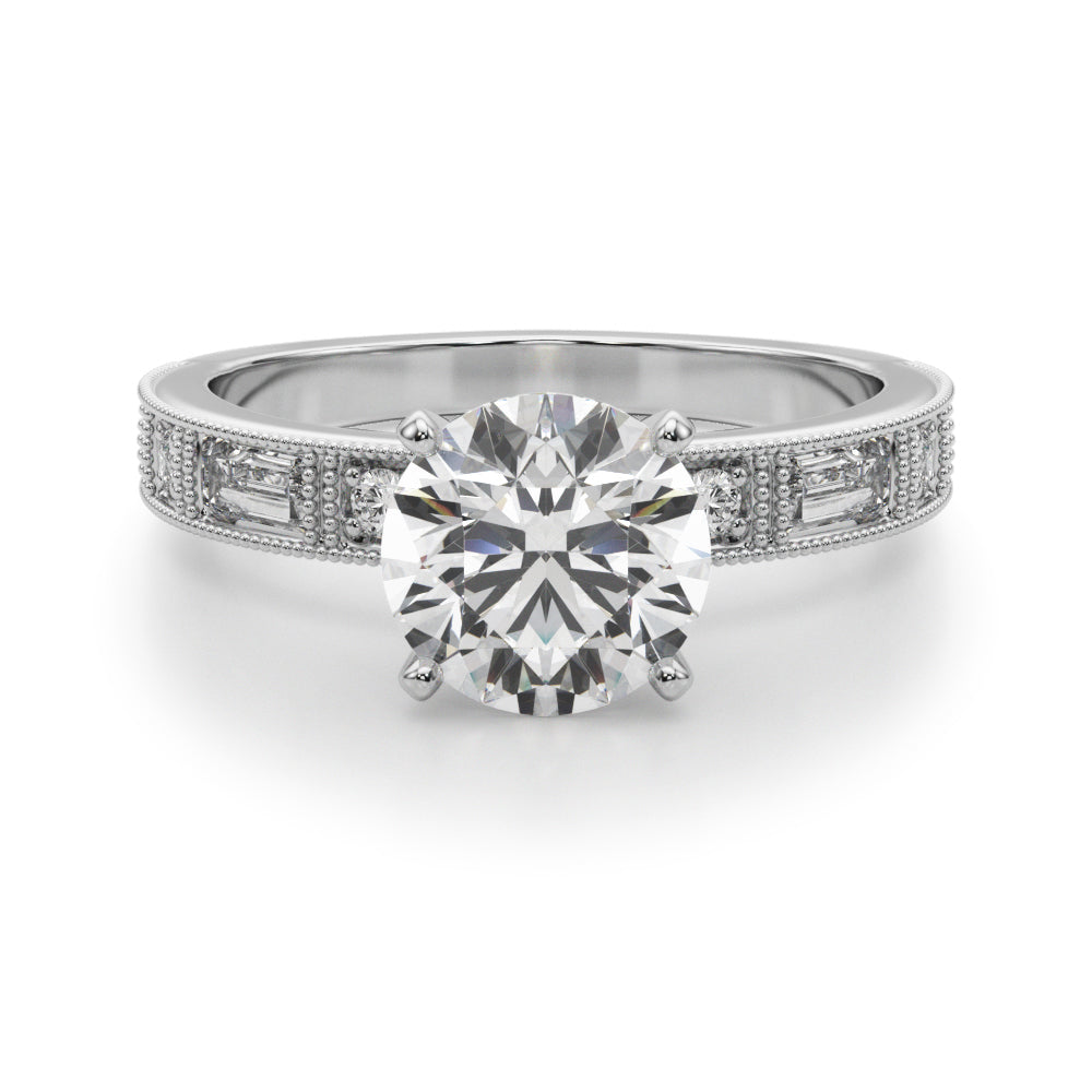 14kt White Gold 1/2 Carat TW SI1-SI2 G-H Remount Engagement Ring