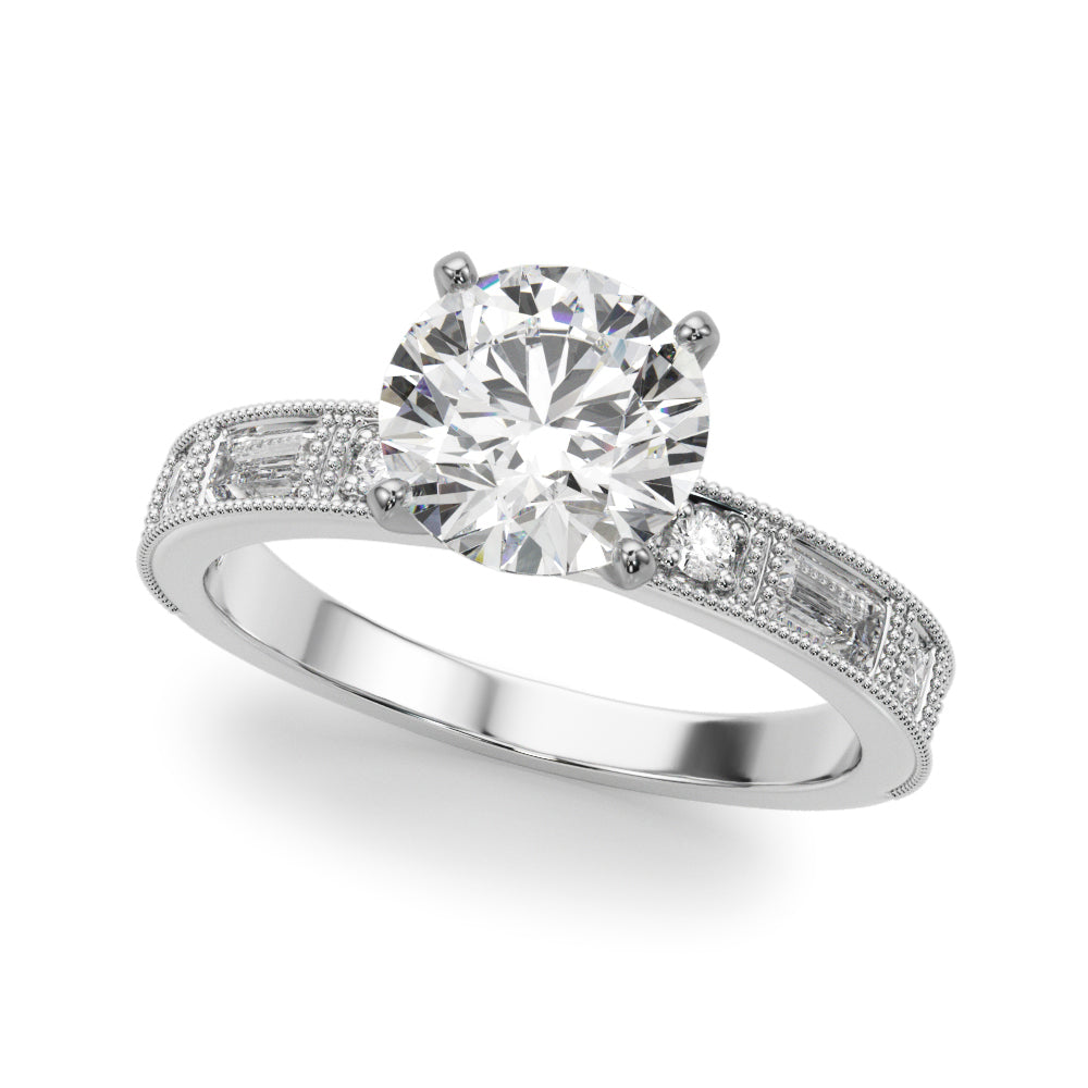 14kt White Gold 1/2 Carat TW SI1-SI2 G-H Remount Engagement Ring