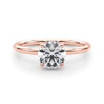 Exquisite 1.75 CTW Hidden Halo Round Diamond Engagement Ring in 14k White Gold