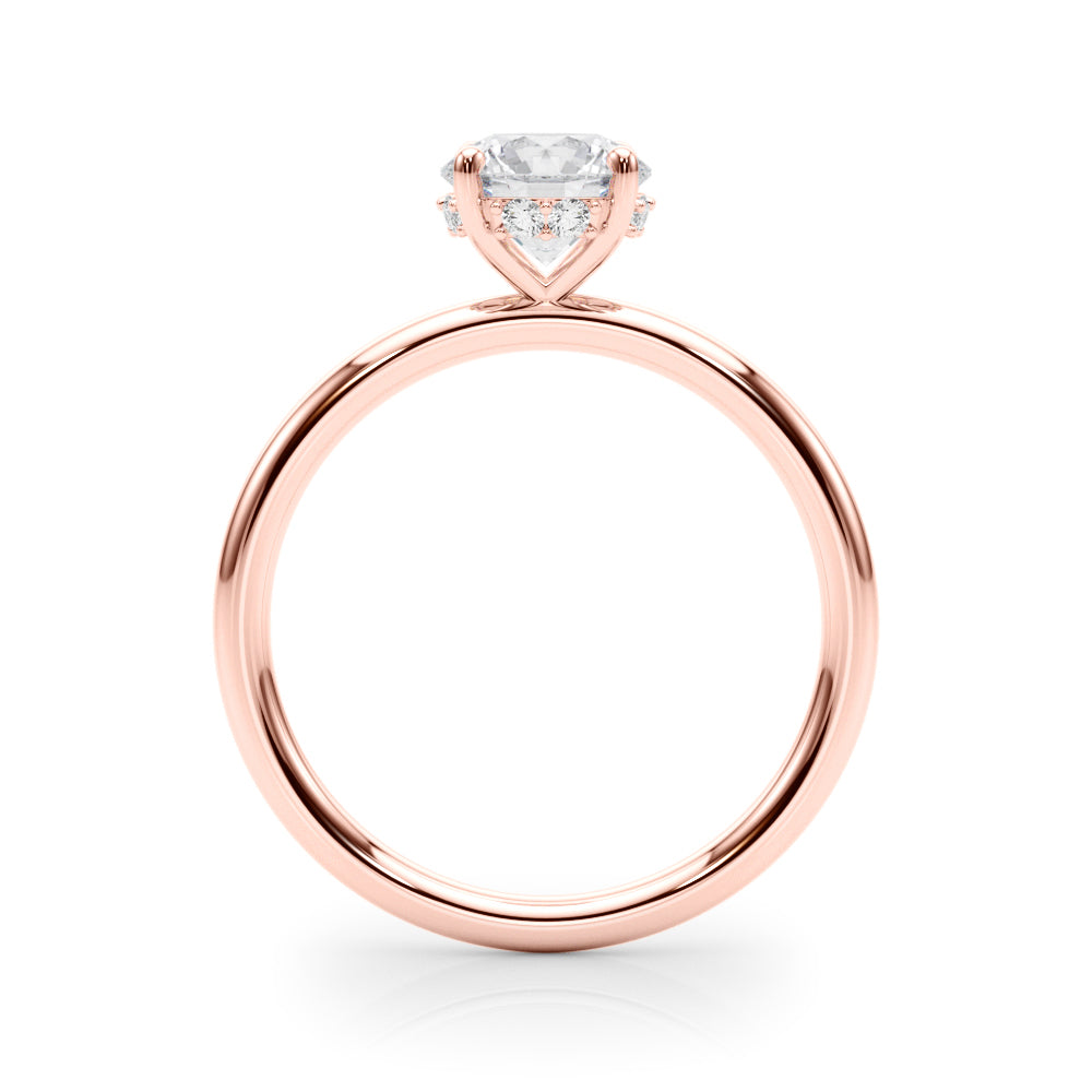 Exquisite 1.75 CTW Hidden Halo Round Diamond Engagement Ring in 14k White Gold