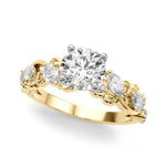 Elegant 14kt White Gold Diamond Engagement Ring - STYLE 