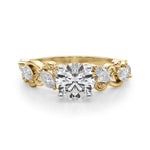 Elegant 14kt White Gold Diamond Engagement Ring - STYLE 
