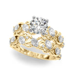 Elegant 14kt White Gold Diamond Engagement Ring - STYLE 