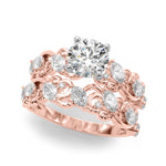 Elegant 14kt White Gold Diamond Engagement Ring - STYLE 
