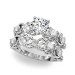 Elegant 14kt White Gold Diamond Engagement Ring - STYLE 