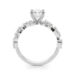 Elegant 14kt White Gold Diamond Engagement Ring - STYLE 