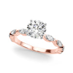 Elegant 14kt White Gold Marquise Engagement Ring with 1/2 ct TW Diamonds - STYLE 
