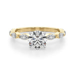 Elegant 14kt White Gold Marquise Engagement Ring with 1/2 ct TW Diamonds - STYLE 