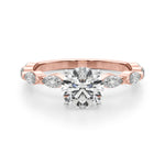Elegant 14kt White Gold Marquise Engagement Ring with 1/2 ct TW Diamonds - STYLE 