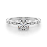 Elegant 14kt White Gold Marquise Engagement Ring with 1/2 ct TW Diamonds - STYLE 