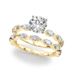 Elegant 14kt White Gold Marquise Engagement Ring with 1/2 ct TW Diamonds - STYLE 