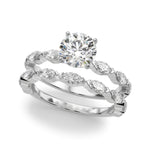 Elegant 14kt White Gold Marquise Engagement Ring with 1/2 ct TW Diamonds - STYLE 