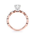 Elegant 14kt White Gold Marquise Engagement Ring with 1/2 ct TW Diamonds - STYLE 