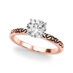 Elegant 14kt White Gold Ring Setting - Style 