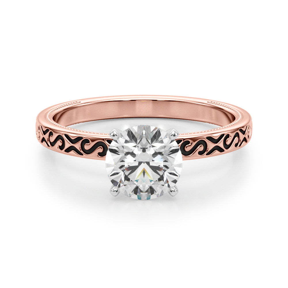 Elegant 14kt White Gold Ring Setting - Style 