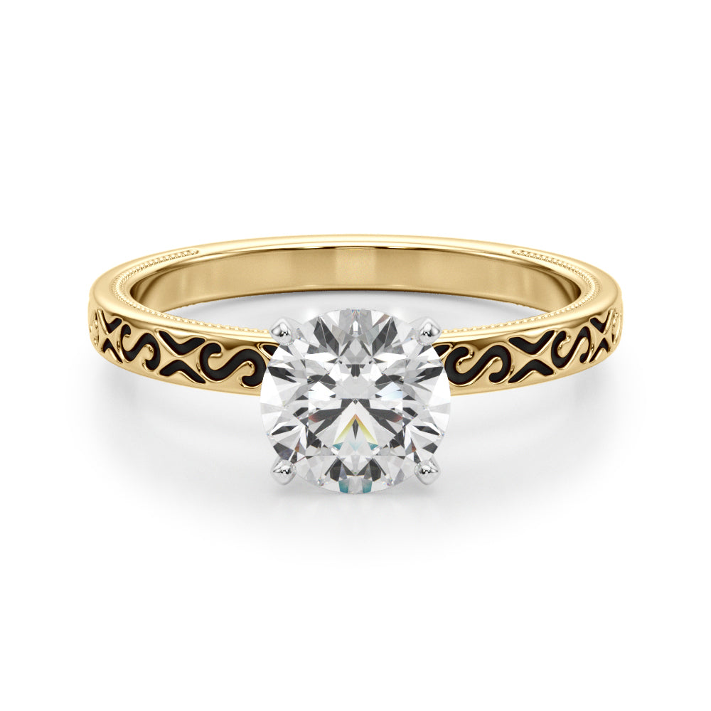 Elegant 14kt White Gold Ring Setting - Style 